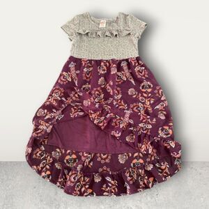 Floral High-Low Boho Chic Dress – Size M (7–8)